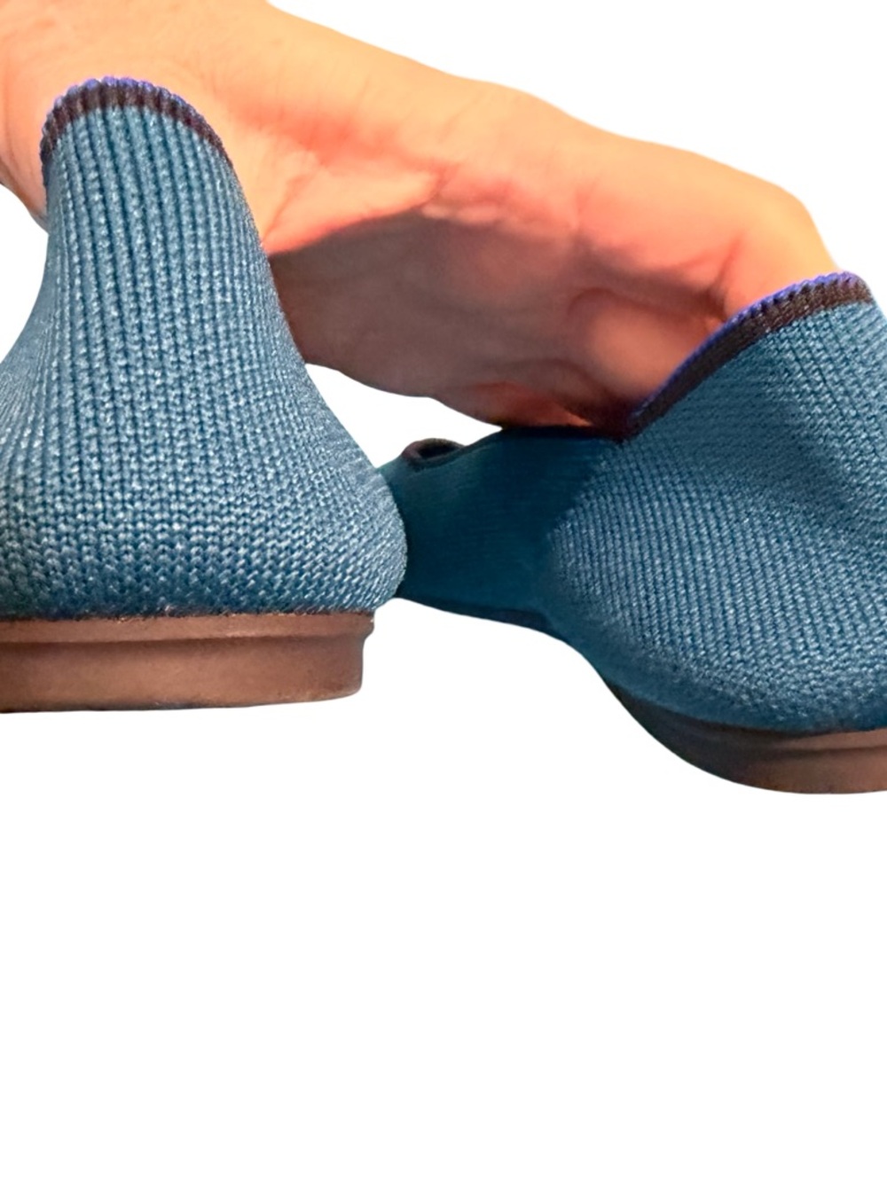 Rothy’s The Flat Teak Blue Knit Ballet Flats Women’s 8.5 Washable Slip On - Picture 6 of 6